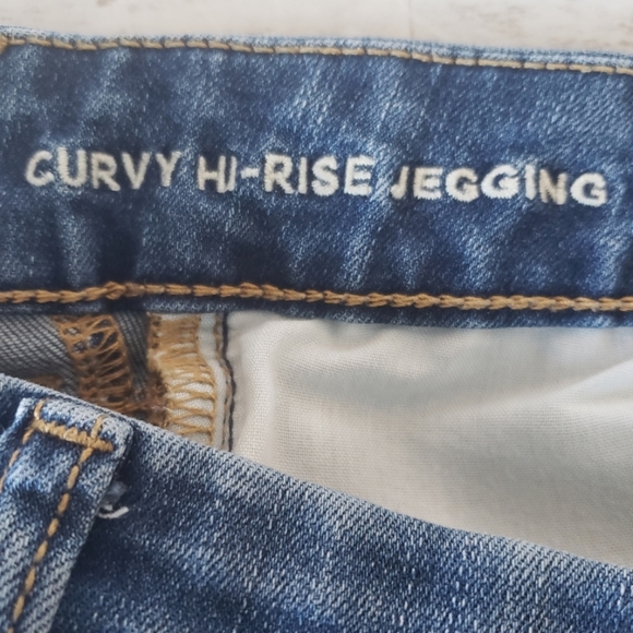 Curvy High-rise Jeggins AEO & Refuge Distressed - Picture 7 of 13
